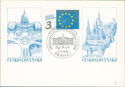 10B4920 Příležitostný tisk - návštěva prezidenta USA v Praze 1990