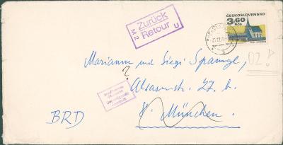 10B4941 Dopis Karlovy Vary - Mnichov