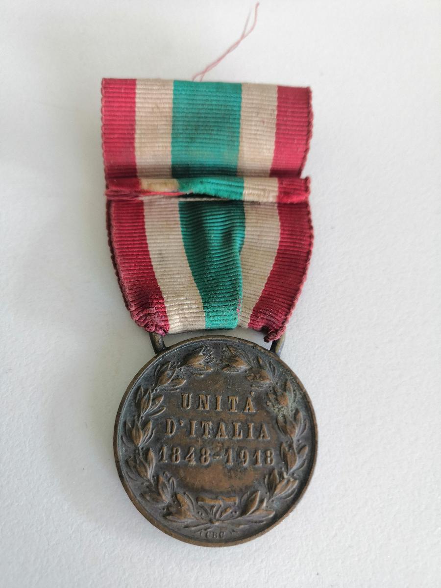 Italská pamětní medaile UNITÁ D' ITALIA 1848-1918 - Sběratelství
