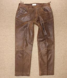 Pánské kožené kalhoty JOHN F.GEE vel. L/52 W34/L30=45/104cm #b779