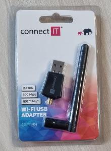 CONNECT IT CI-1139 WiFi adaptér, USB 802.11b/g/n, 300Mb/s