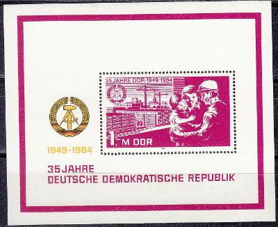 Německo / NDR / DDR 1984 Mi.2896 Block 78 MNH ** aršík