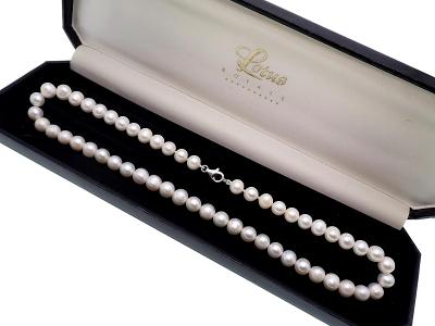 Perlový náhrdelník- velké perly+ stříbro