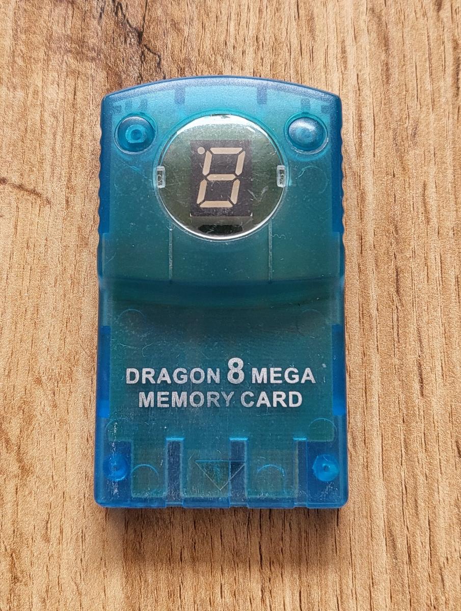 Memory card, paměťová karta PS1, Playstation 1, modrá 8MB, 101 - Počítače a hry