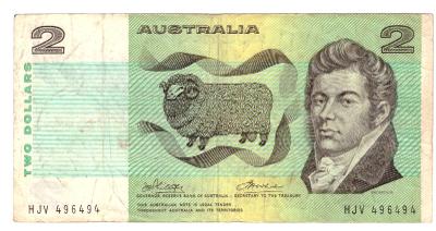 Austrálie 2 Dollars 1974 stav F ,Pick 43a