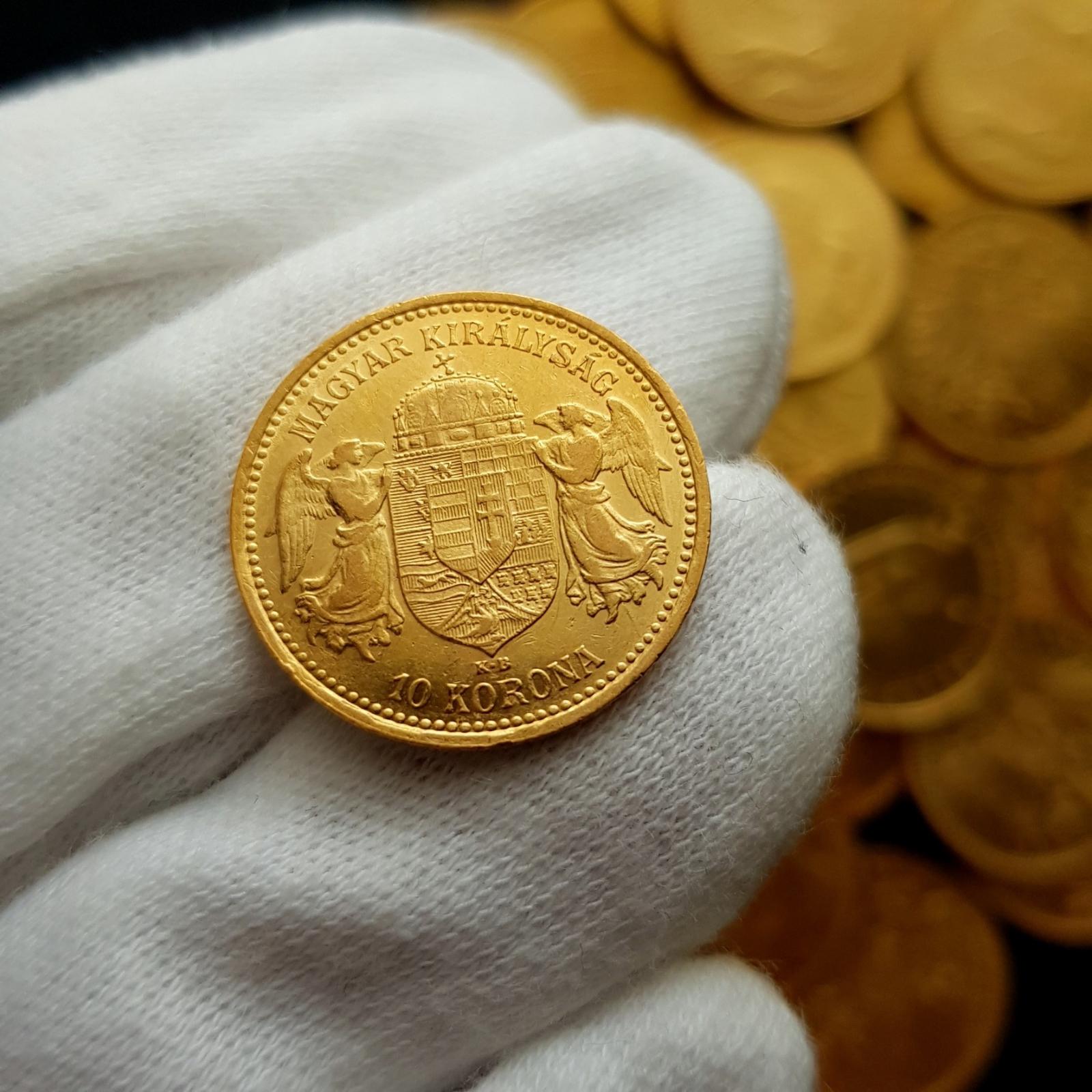 Krásná uherská 10 Koruna 1905 KB, František Josef I., zlatá mince   - Numismatika