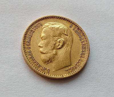 Zlatý 5 Rubl 1899 Mikuláš II..