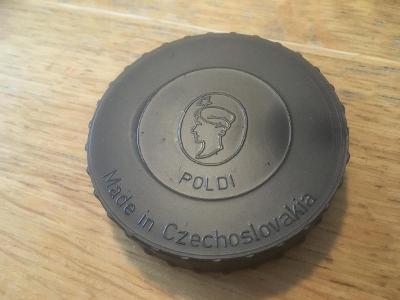 Krabička POLDI - s nápisem Made in Czechoslovakia a Poldinkou - retro 