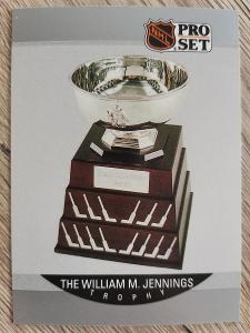 Karta Pro Set 90-91 č 382 William Jennigs Trophy Moog/Lemelin