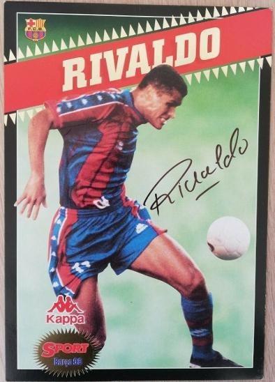 Rivaldo - Brazílie - FC BARCELONA - klubové foto s podpisem
