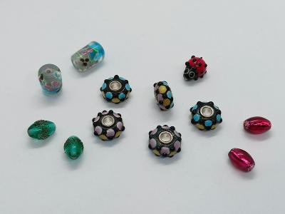 Skleněné korálky ► vinuté perle ◄ různé barvy a provedení