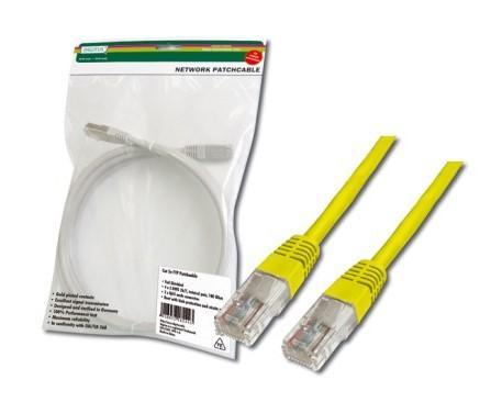 Digitus patch kabel, UTP, CAT 5e, AWG 26/7, měď, žlutý 3m - Počítače a hry
