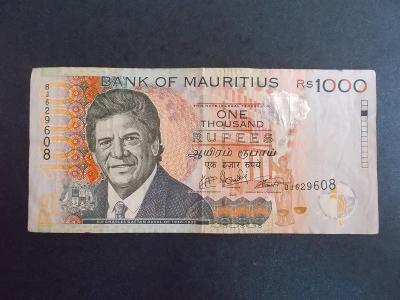 Mauritius Mauricius ostrov 1000 Rupií Rupie Afrika bankovka numismatik