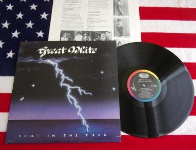 ⚠️ LP: GREAT WHITE - SHOT IN THE DARK, jako nove Mint! 1press USA 1986
