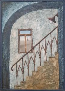Originální obraz 'Po schodech nahoru dolů´ - KUFR 1998