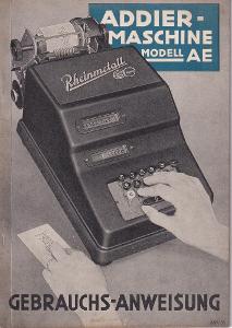 Katalog, Sčítací stroje, Modell AE, Rheinmetall