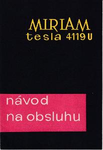 Katalog, Televize návod, Miriam Tesla