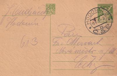 Dopisnice, Hodonín, Nové Město n. M., 1926