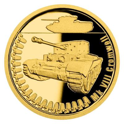 Zlatá mince Obrněná technika - Mk VIII Cromwell proof