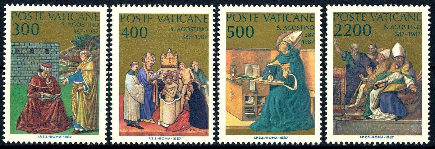 Vatikán 1987 **/Mi. 907-10, komplet, umenie sv. Augustín , /L22/ - Známky