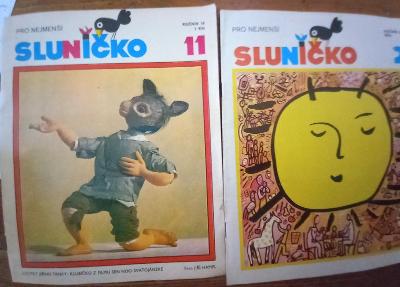 Starý casopis Sluníčko,  2 ks, komiks