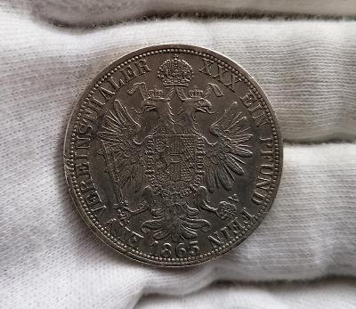 1 tolar 1865 A, mincovna Vídeň, František Josef I. ( 1848 - 1916 )