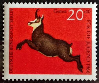 WEST BERLIN: MiNr.292 Chamois 20pf+10pf, Animals, Semi-Postal ** 1966