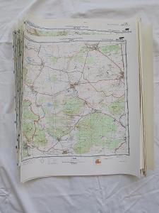 41x mapa ČSLA z 80. let, hlavně západní Čechy 1:50tis a 1:25tis