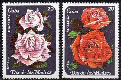 Kuba-Růže/Den matek/1984**  2851-2852 / 2 €