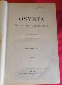 Kniha - Osvěta/Listy pro rozhled v umění, vědě - 1878/957 str...(9931)