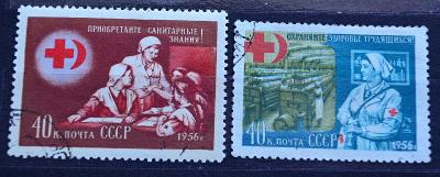 SSSR,1956. Červený kříž-výročí, MiNr.1831-1832, kompl. / B-558