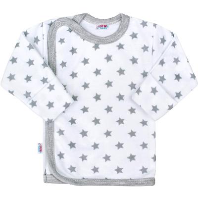 Kojenecká košilka New Baby Classic II šedá s hvězdičkami - vel.68.