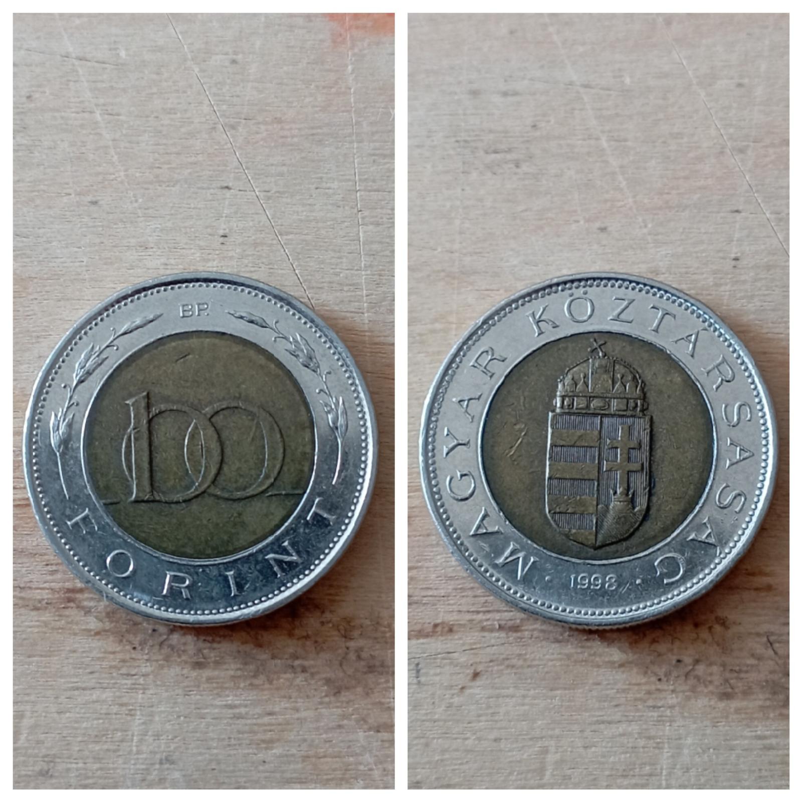 Maďarsko - 100 forintů 1998 - Numizmatika