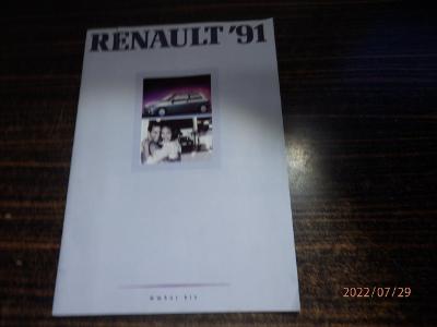Starý prospekt Renault 91  pěkný stav  devadesátá léta 