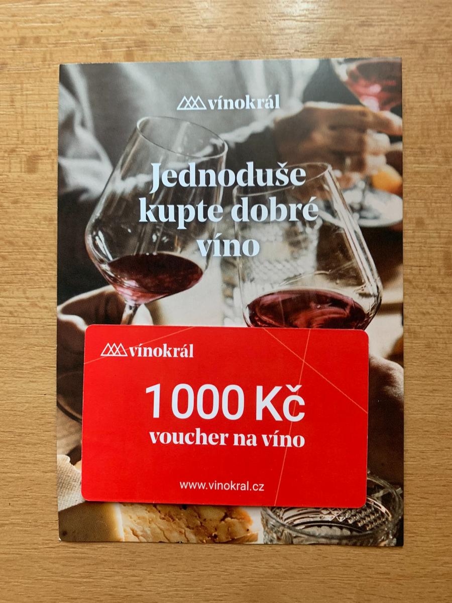 Voucher na víno 1 000 Kč / Poukázka / Poukaz (vinokral.cz) - Potraviny