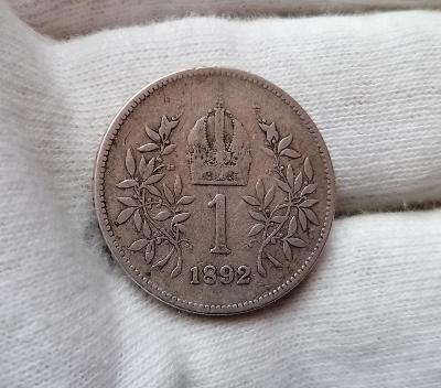 1 koruna 1892 bz, mincovna Vídeň, FJI. ( 1848 - 1916 )