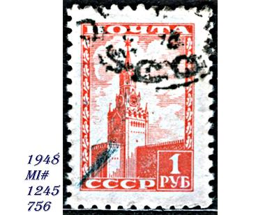 SSSR 1948,   Spaská věž v Kremlu