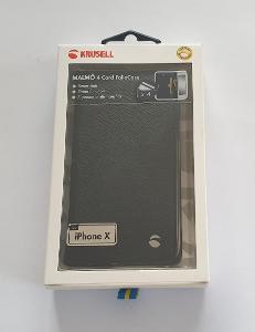 Krusell flipové púzdro MALMÖ FolioCase pre Apple iPhone X, čierna