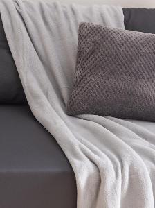 Luxusní krásná deka světle šeda/ 160X 130 CM/NOVÁ 