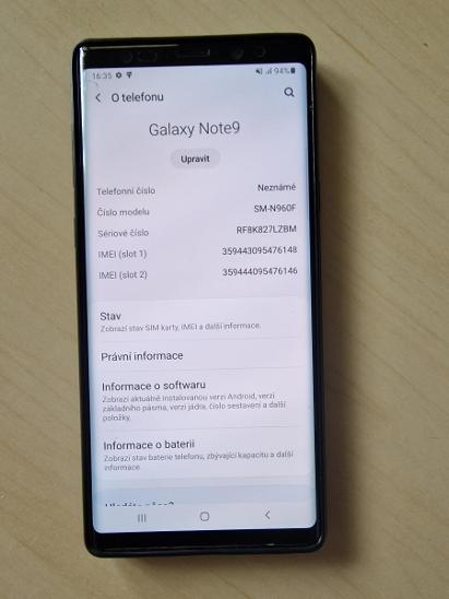 Samsung Galaxy Note 9  Duos - Mobily a chytrá elektronika