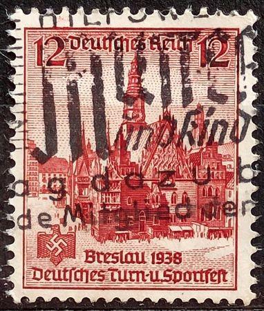 DEUTSCHES REICH: MiNr.667 Town Hall, Breslau 12pf 1938
