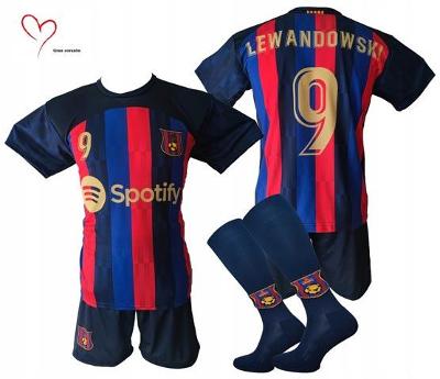 Fotbalový dres komplet = LEWANDOWSKI  = FC BARCELONA =  velikost 182cm