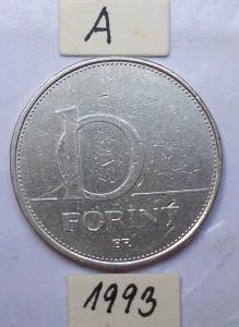 Maďarsko 10 forintů 1993