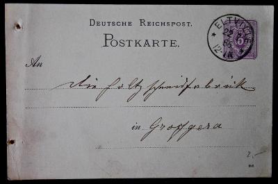 Deutsche Reichspost Postkarte - Eltville / Celina (p1/3)