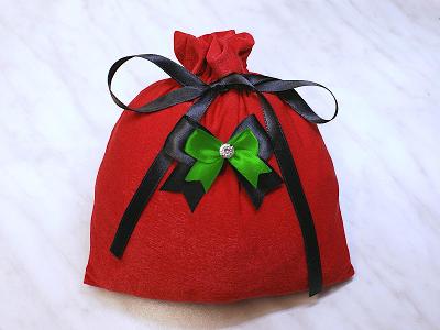 Červený dárkový pytlík na kosmetiku šperky sáček na dárek handmade