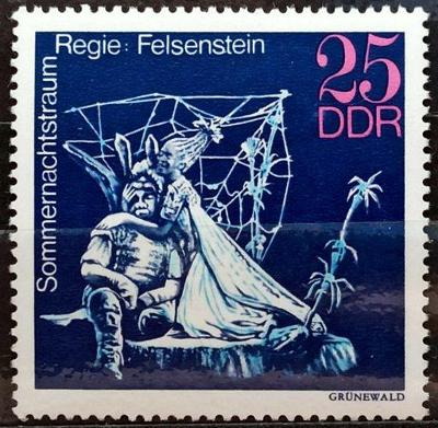 DDR: MiNr.1851 Midsummer Marriage 25pf, Theatrical Productions ** 1973