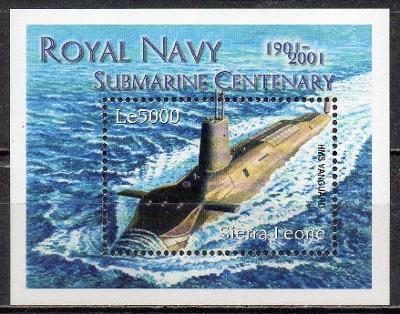 Sierra Leone-100 let ponorkové flotily Royal Navy 2001**Mi.Bl.516 / 9€