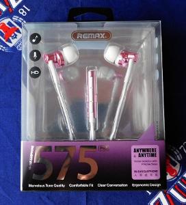 Sluchátka Remax RM-575 Pro IN-EAR Earphone - růžové