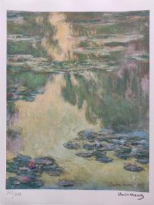 Claude Monet - LEKNÍNY - unikátní litografie