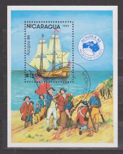 Nikaragua -  osídlení Austrálie - loď